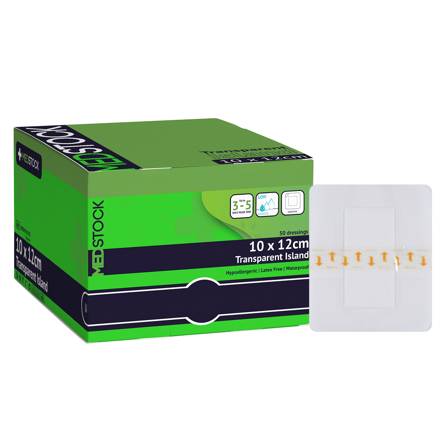 Medstock Transparent Island Dressing 10x12cm (Each)